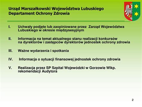 Ppt Urz D Marsza Kowski Wojew Dztwa Lubuskiego Powerpoint