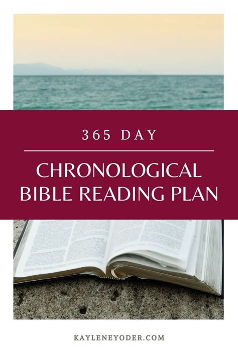 365-day Chronological Bible Reading Plan - Kaylene Yoder