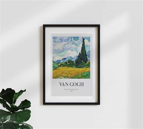 Art Classics Wall Art Vincent Van Gogh Campo Di Grano Con Cipressi