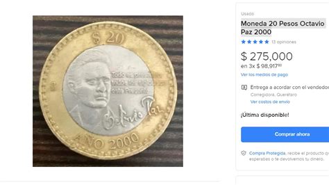 De Qué Están Hechas Las Monedas De Octavio Paz Que Se Cotizan En Más De Un Millón De Pesos En