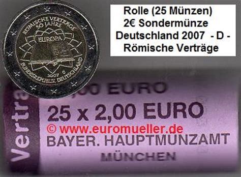 euromueller de Rolle 2 Euro Sondermünze Deutschland 2007 D