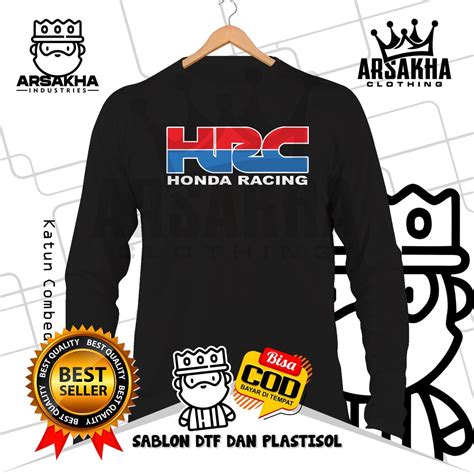 Jual Kaos Baju Lengan Panjang Hrc Honda Racing Terbaru Cotton Combed