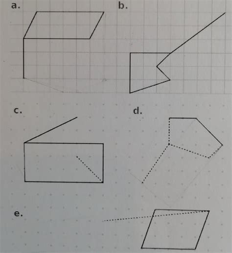 Dans chaque cas complète le dessin de façon à obtenir la