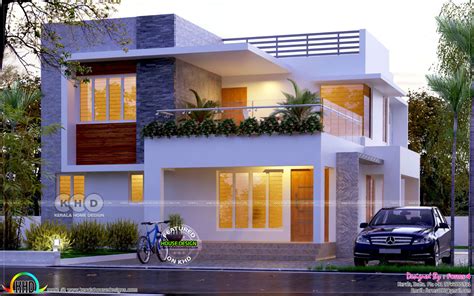 4 Bedroom Modern Flat Roof House Plan Kerala Home Design And Floor Plans 9k Dream Houses