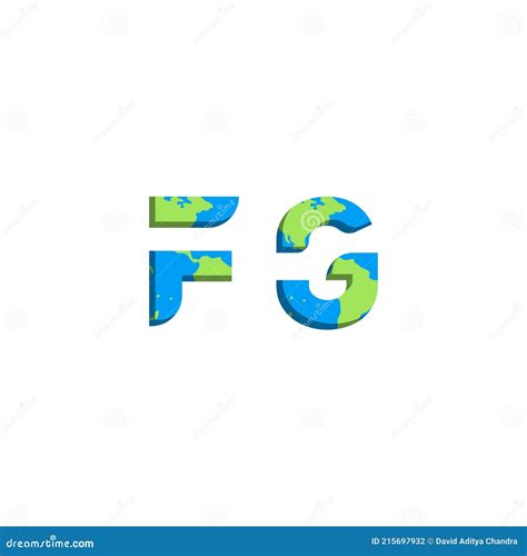 Erste Fg Logo Design Mit Weltkarte Stil Logo Business Branding Vektor