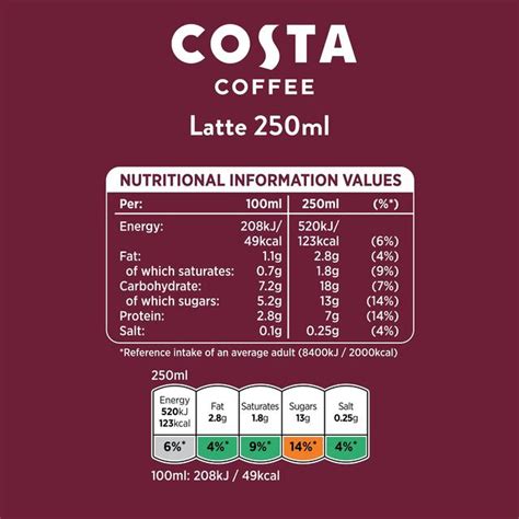 Costa Coffee Latte | Ocado