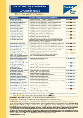 Fillable Online Key Information Memorandum KIM Principal Mutual