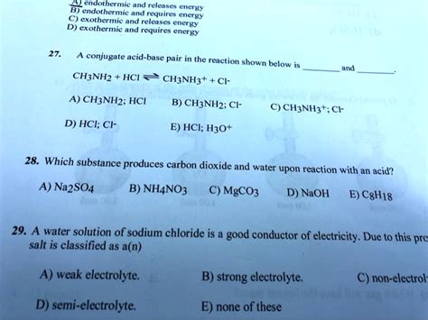 Solved Endothermic And Releuses B Endothermic And Requires Energy