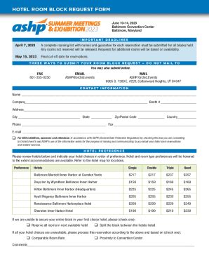 Fillable Online Exhibitor Block Request Form Fax Email Print Pdffiller