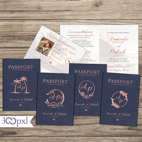 Passport Wedding Invitations