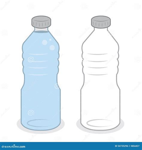 Lleno Vac O De La Botella De Agua Ilustraci N Del Vector Ilustraci N