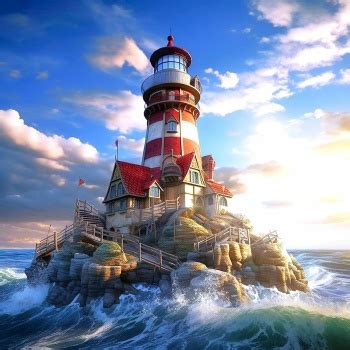 Solve Lighthouse Jigsaw Puzzle Online With 81 Pieces