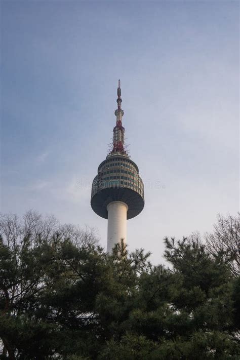 Namsan Tower Or N Seoul Tower During Winter Evening Sunset At Yongsan