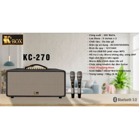 Loa xách tay Karaoke KCBOX KC 270 300W