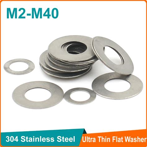 10 50pcs 304 Stainless Steel M3 M4 M5 M6 M40 Adjusting Ultrathin