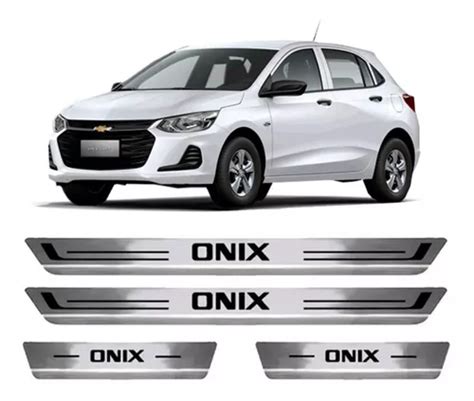 Jogo Soleira A O Inox Escovado Gm Onix Plus Parcelamento Sem