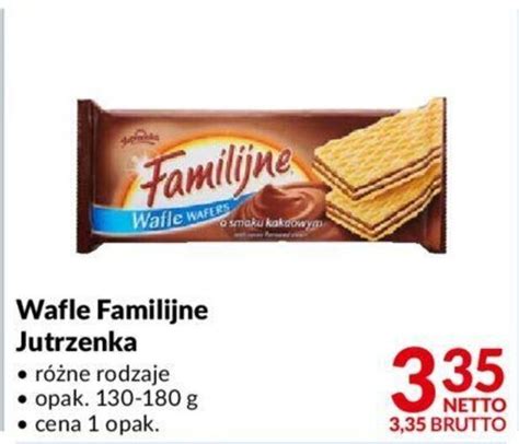 Promocja Jutrzenka Wafle Familijne różne rodzaje 130 180g w Makro