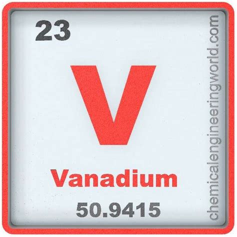 Vanadium Element Properties and Information - Chemical Engineering World