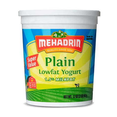 Plain Greek Yogurt 32 Oz Mehadrin Dairy