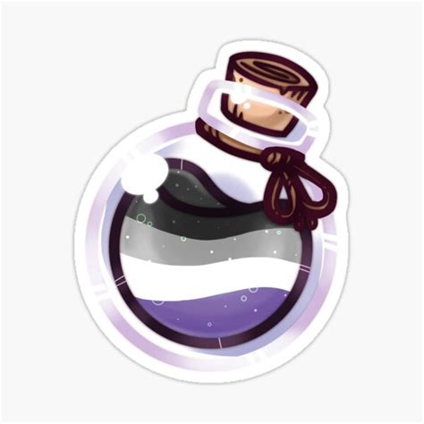 Asexual Pride Flag Potion Sticker For Sale By Angelhalos Redbubble