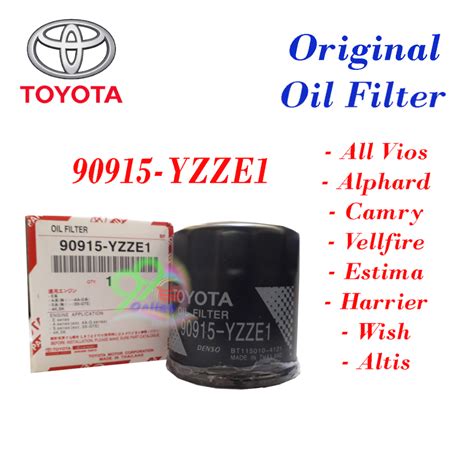 Toyota Original Oil Filter 900915 YZZE1 E2 Vios Altis Camry