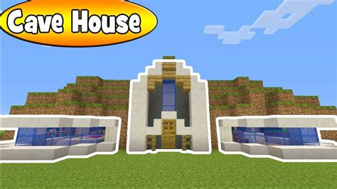 Minecraft Tutorial How To Make A Modern Cave House How To Turn A Cave