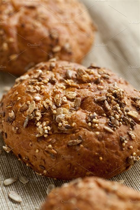 Crispy Whole Wheat Buns Food Images Creative Market