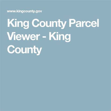 King County Parcel Viewer - King County | King county, Parcel, Viewers