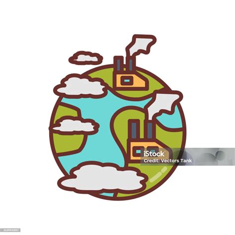 Ilustración De Icono De Tierra Contaminada En Vector Logotipo Y Más Vectores Libres De Derechos