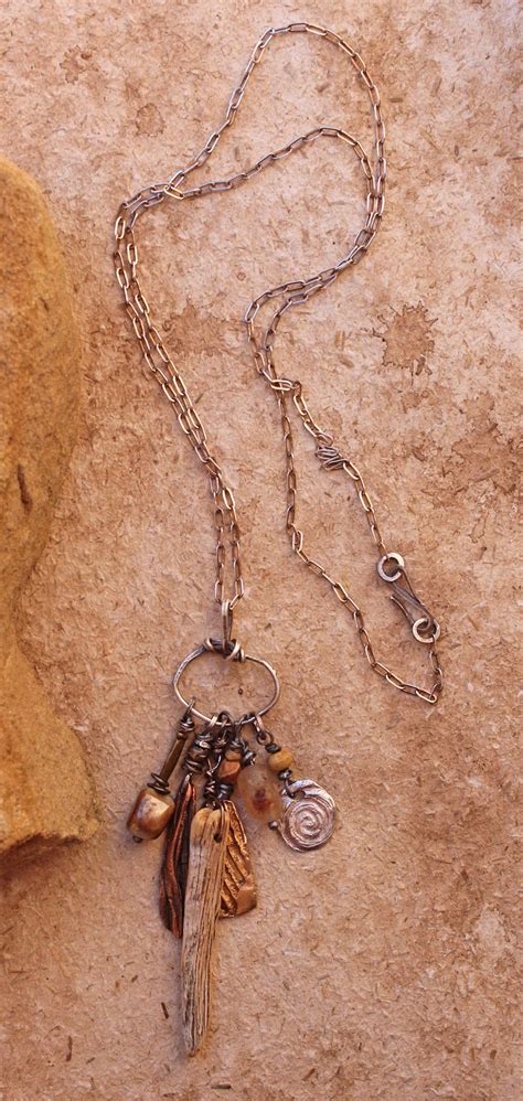 Desert Boho Talisman Necklace Saguaro Cactus Mixed Metals Etsy