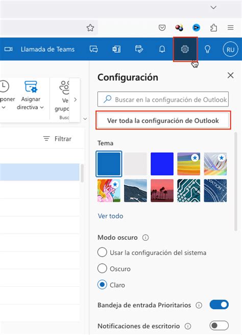 Cómo configurar las respuestas automaticas en Outlook