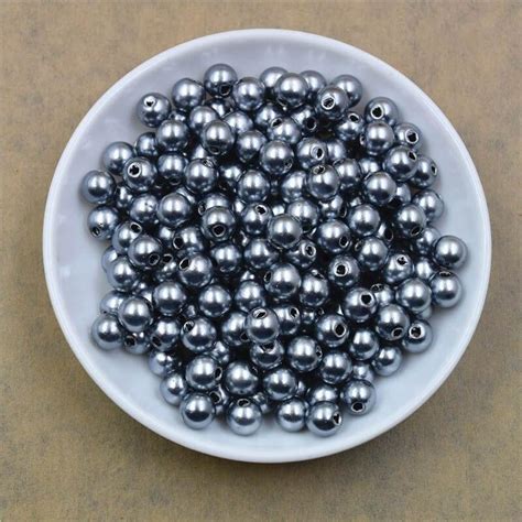 Cheap Pcs Bag With Hole Abs Imitation Pearl Bead Mm