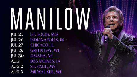 Barry Manilow Concerts 2024 Tour Dates - Melly Sonnnie