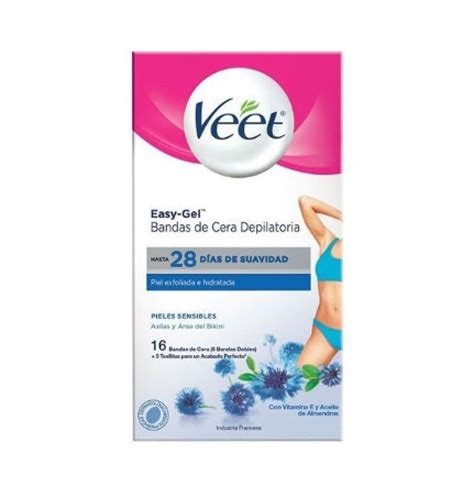 Veet x16 bandas de cera depilatoria axilas y área del bikini Farmacia Don Bosco