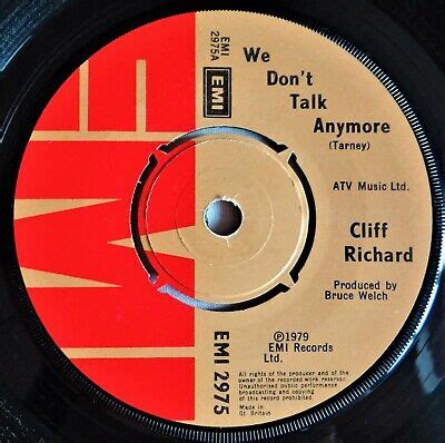 Cliff Richardwe Don T Talk Anymore Count Me Out Vinyl Single