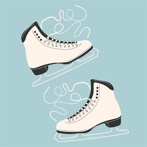 Premium Vector Ice Skates For Figure Skating In Winter Outdoor