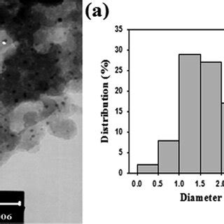 A Tem Image Of Ptnp Nstdp And B Particle Size Distribution