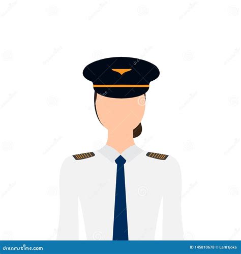 Female Pilot In Aircraft Cockpit Vector Illustration | CartoonDealer ...