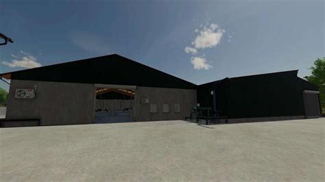 Cow Barn Big With Gea Mixfeeder V Fs Mod Farming Simulator