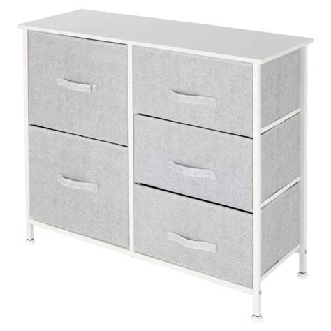 Armoire De Rangement Blanc Tiroirs En Tissu Table De Chevet Chambre