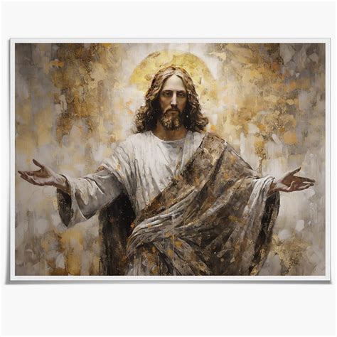 AVOI Jesus Paintings Wall Art Christian Canvas Print Poster White And