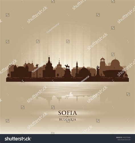 Sofia Bulgaria City Skyline Vector Silhouette Stock Vector Royalty