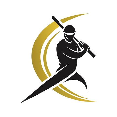 Premium Vector Cricket Player Logo Design Vector Illustration