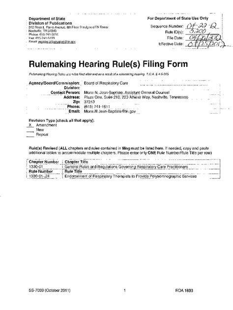 Fillable Online Publications Tnsosfiles Rulemaking Hearing