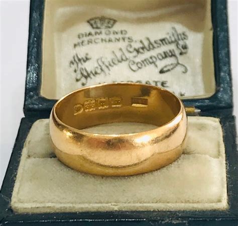 Superb Antique 22ct Gold Wedding Ring Hallmarked London 1913 Size P