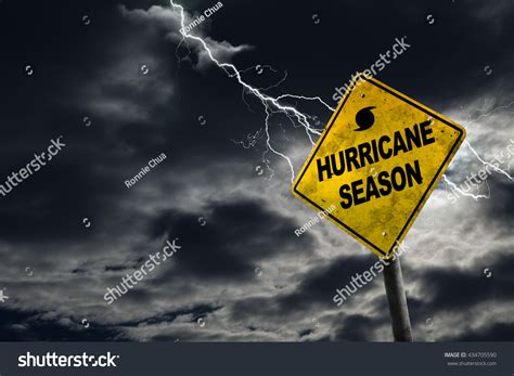 Hurricane Season Symbol Sign Against Stormy Stock Photo 434705590 | Shutterstock