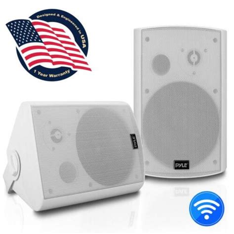 Pyle Pdwr Btwt Wall Mount Waterproof Bluetooth Speakers Indoor