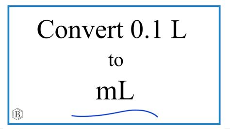 Convert 01 L To Ml 01 Liters To Milliliterspenspark Youtube