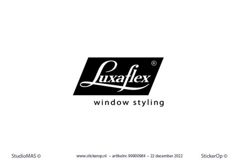 Raamsticker Zakelijk Logo Luxaflex Belgium Logo Contour G