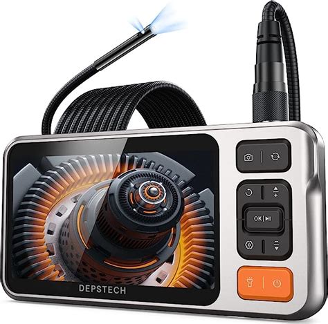 DEPSTECH 5 Pollice Schermo LCD Telecamera Endoscopio Doppio Lente 5